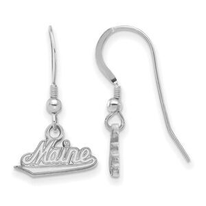 Sterling Silver University of Maine Small Dangle Earrings